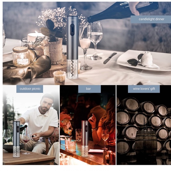 NEW Electric Wine Opener Set W/ Rechargeable Batteries - Picture 7 of 7